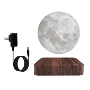 Magnetic Floating Rotating Moon Lamp with Wooden Base