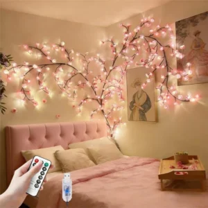 Cherry Blossom Lights for Bedroom Wall Decor