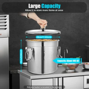 12L Stainless Steel Container Airtight Durable Corrosion Resistant